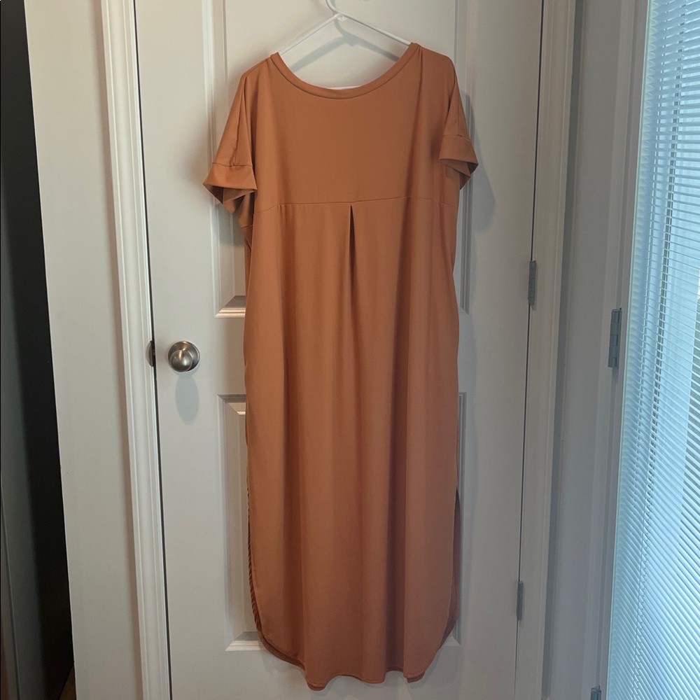 Zenana Warm Orange Maxi Dress - Picture 4 of 5